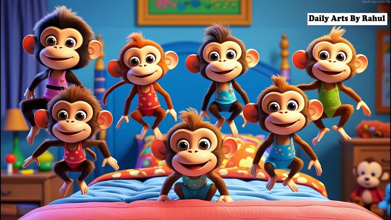 Five Little Monkeys Jumping on the Bed _ Nursery Rhymes for children ...