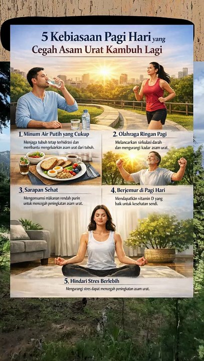 5 Kebiyaasan pagi yang bisa cegah asam urat kambuh lagi