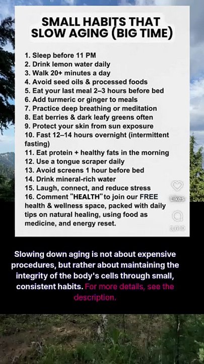 small habits that slow aging