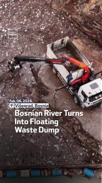 Bosnian River Turns Into Floating Waste Dump