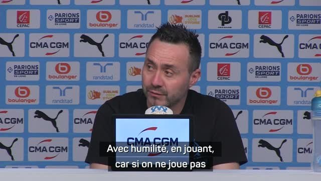 Marseille - De Zerbi n'a pas de recette pour battre le PSG à part “jouer avec nos qualités”