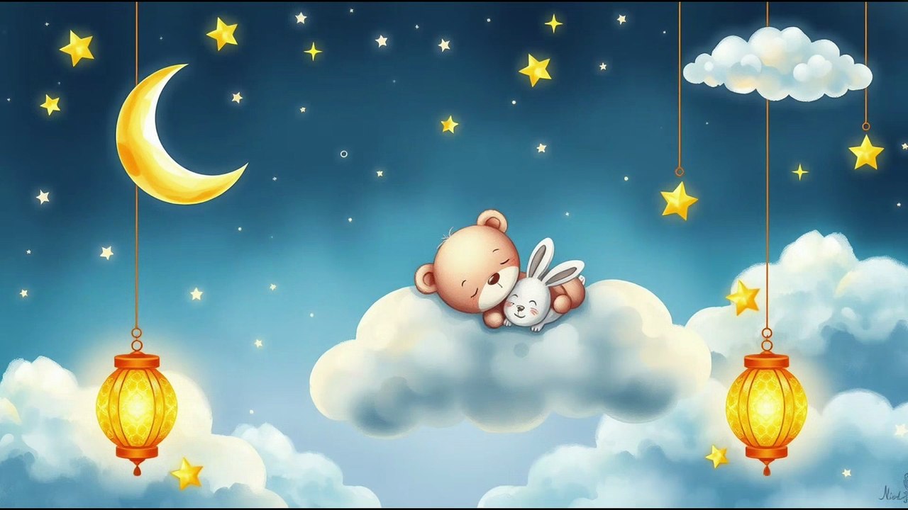 Baby Sleep Music ✨ Rocking Teddy Bear Lullaby | 1 Hour Soothing Cradle Songs for Newborns