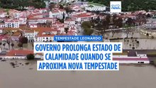 Homem morre após cair de telhado em Leiria. Tempestade Leonardo deixa cheias por todo o país