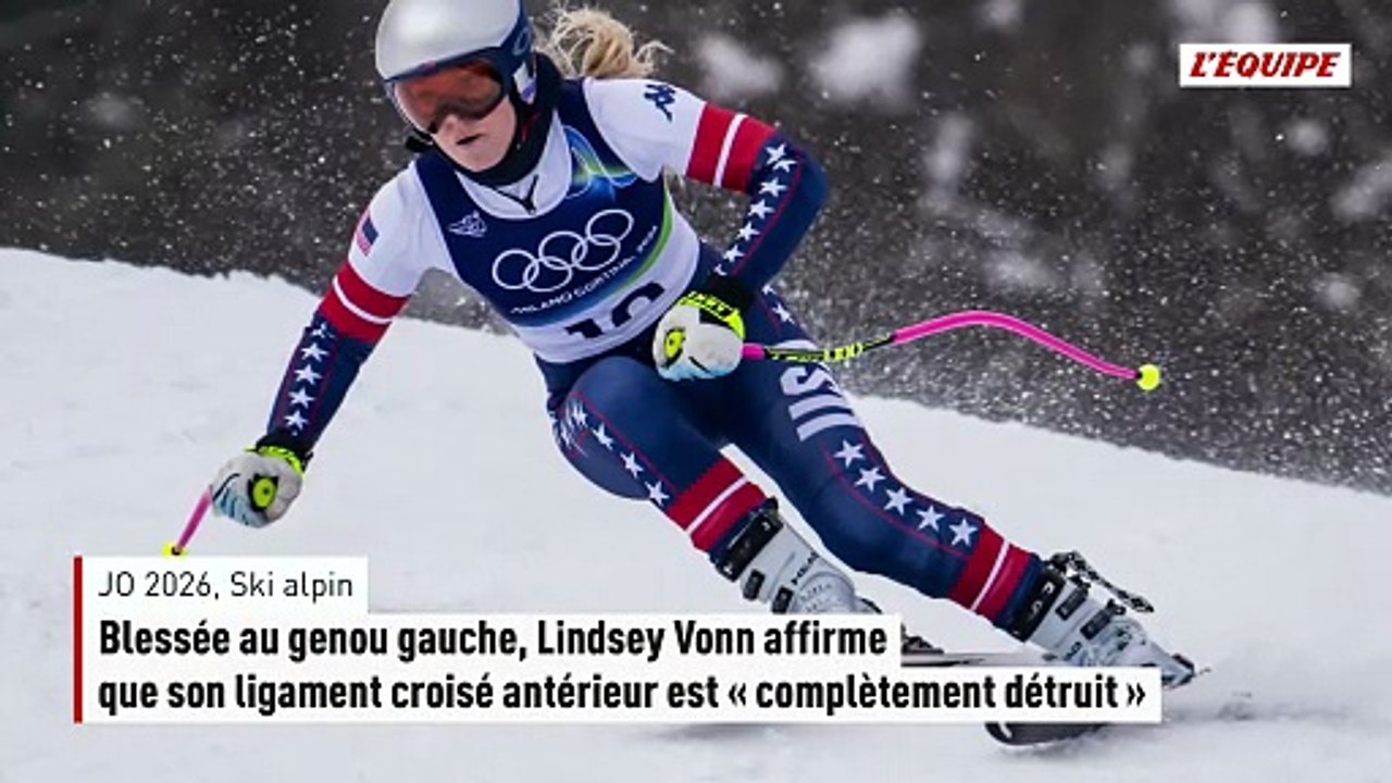 Blessée au genou gauche, Lindsey Vonn affirme que son ligament croisé antérieur est « complètement détruit » - JO 2026 - Ski