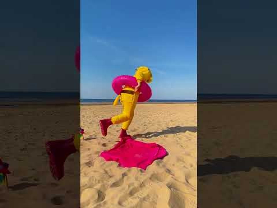 Beach Day Takes A Wild Turn! 🏖️😎 #funny