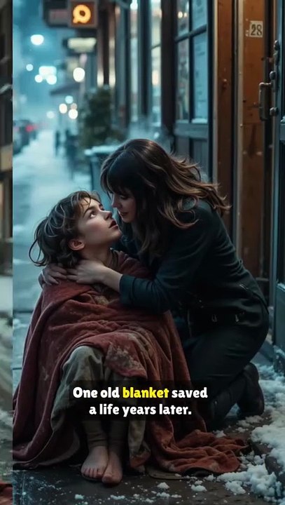 She Gave Him a Blanket… Years Later, He Returned with the Same One 🧣💔 #EmotionalStory #Kindness