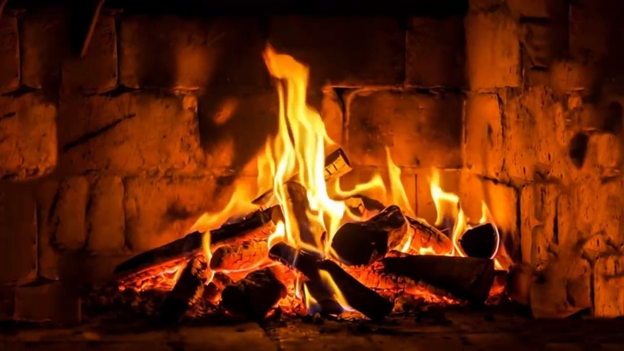 Real Wood Burning Fire & Crackling Sounds for Deep Relaxation
