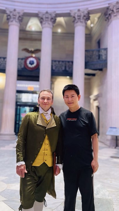 Nelson Wang visited the Federal Hall National Memorial in Lower Manhattan on July 4, 2024, at 26 Wall St, New York, NY 10005