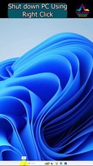 how to shut down pc with right click #shorts