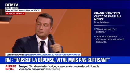 Face à la crise: Jordan Bardella, président du Rassemblement National, plaide pour un "patriotisme économique"