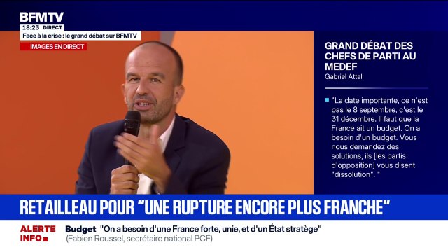 Face à la crise: Je reviendrais sur les exonérations de cotisations sociales pour qu'on puisse financer notre modèle de protection sociale , déclare Manuel Bompard, coordinateur de La France insoumise