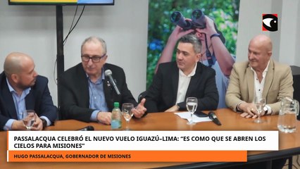 El gobernador de Misiones celebró el nuevo vuelo de Iguazú a Lima.mp4