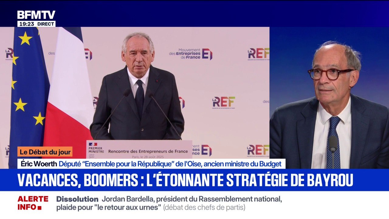 Crise politique: "La justice intergénérationnelle, c'est fondamentale", estime Éric Woerth, député Ensemble pour la République de l'Oise