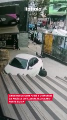 Criminosos com fuzis e uniforme da Polícia Civil assaltam carro-forte