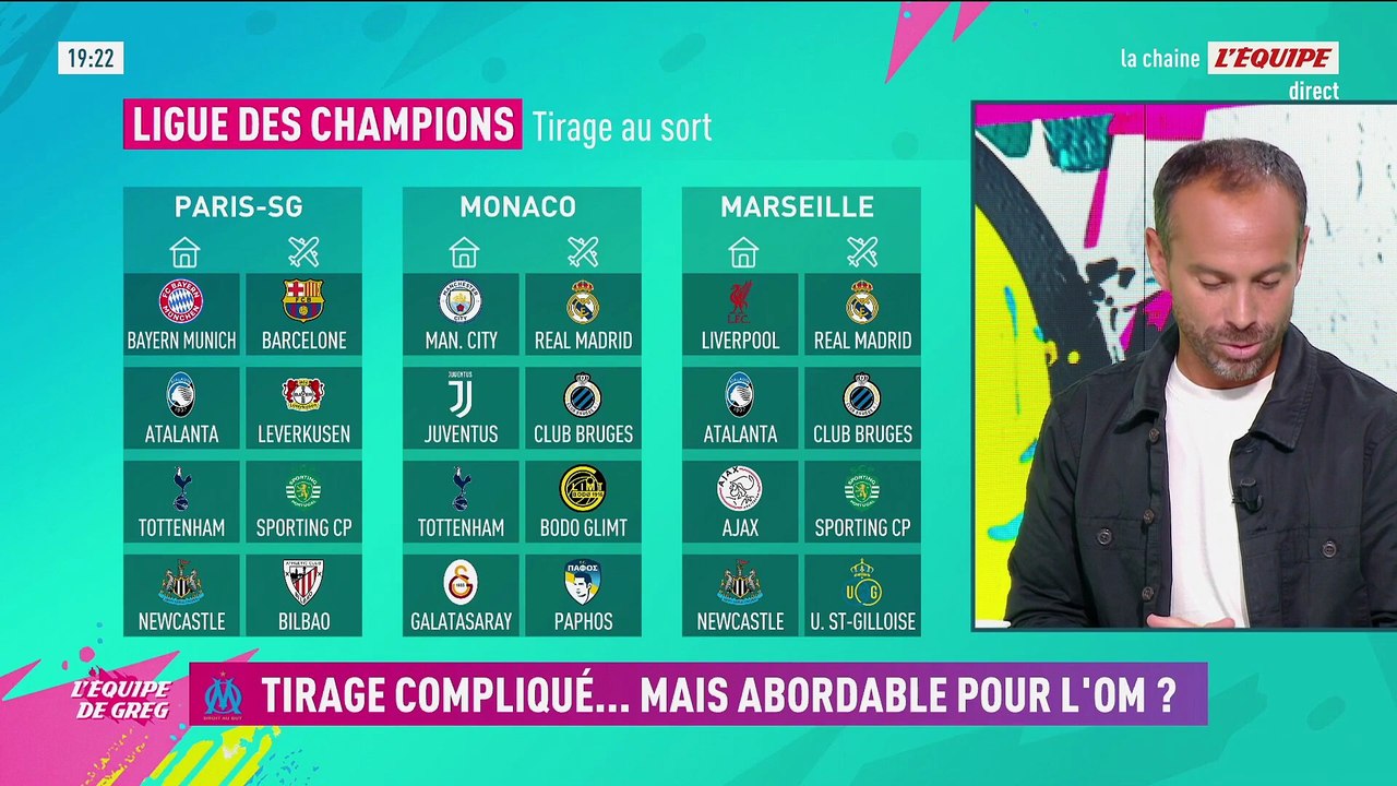Le tirage complet des clubs français en Ligue des champions - Foot - Ligue des champions