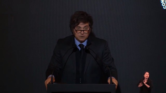 El presidente Javier Milei participó este jueves de un almuerzo organizado por el CICyP