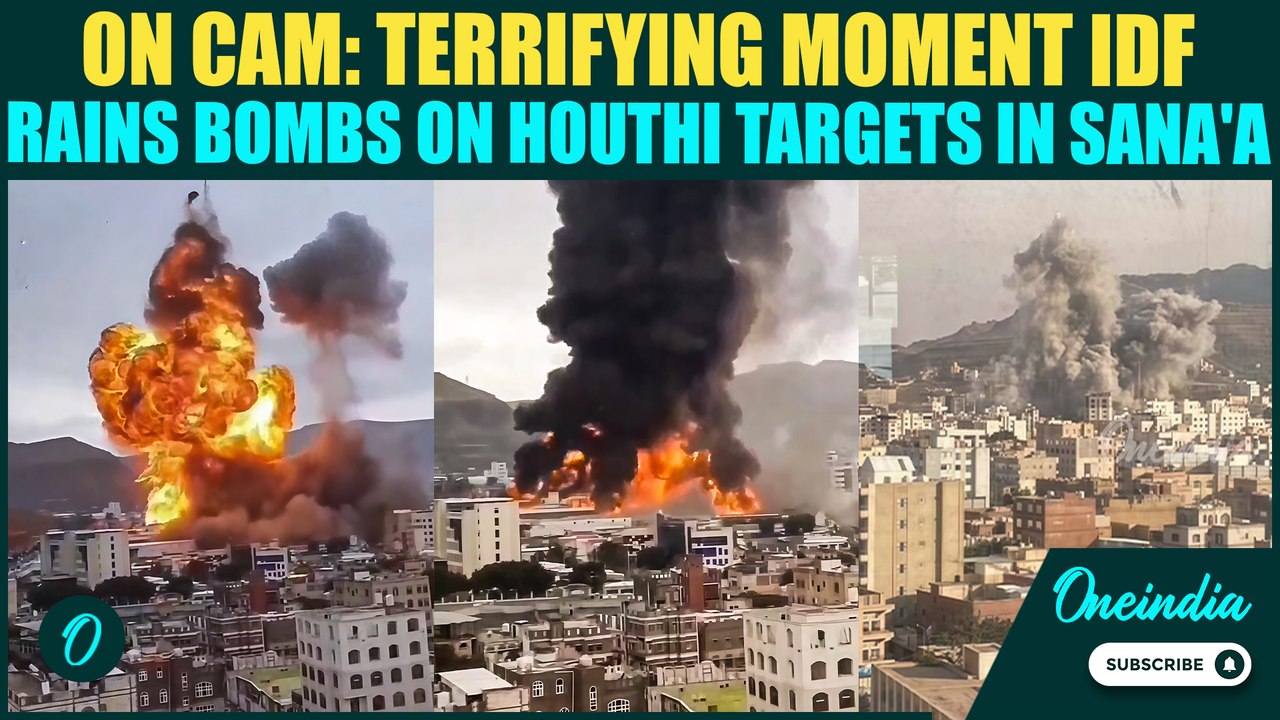 IDF vs Houthis All-Out War: Massive Explosion On Cam as IDF Strikes During Al-Houthi’s TV Speech