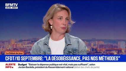 Mobilisation du 10 septembre: "La désobéissance, pas nos méthodes", souligne Marylise Léon, secrétaire générale de la CFDT