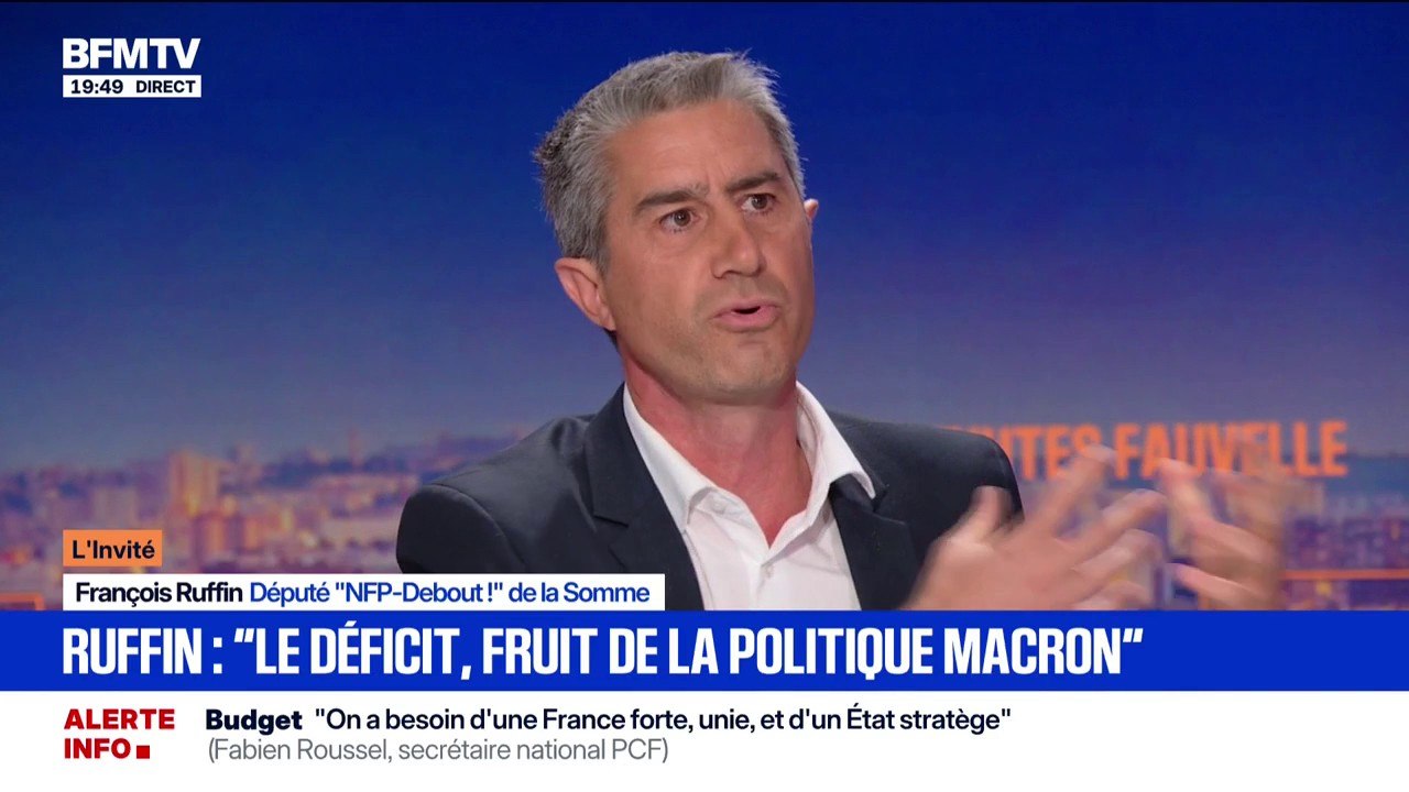 Budget: "J'accuse monsieur Macron d'avoir ruiné notre pays", lance François Ruffin, député NFP
