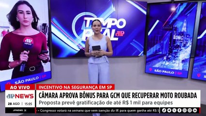 SP vai pagar até R$ 1 mil para guardas recuperarem motos roubadas | TEMPO REAL