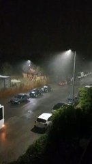 Nubifragio a Livorno, pioggia e forte vento