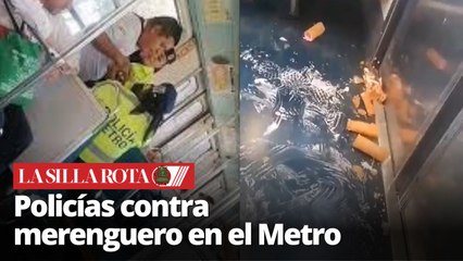Policías y vendedor de merengues protagonizan pelea en estación Consulado del Metro CDMX
