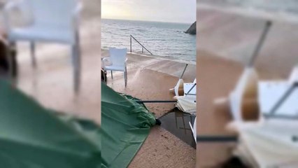 Bufera all?Argentiera: strade allagate e borgata al buio