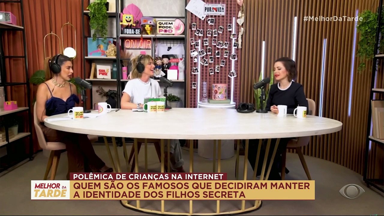 Famosos que escondem o rosto dos filhos nas redes sociais | Melhor da Tarde