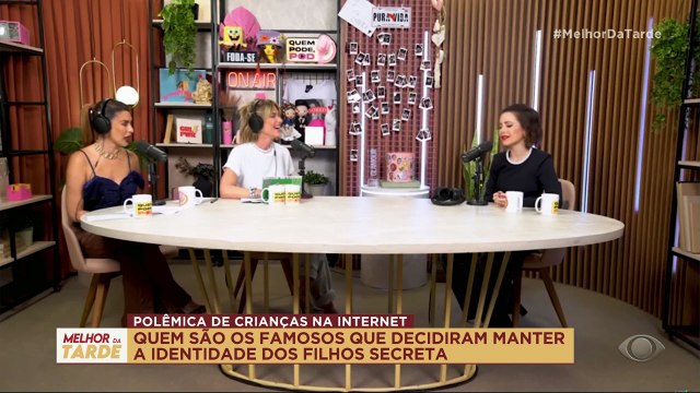 Famosos que escondem o rosto dos filhos nas redes sociais | Melhor da Tarde