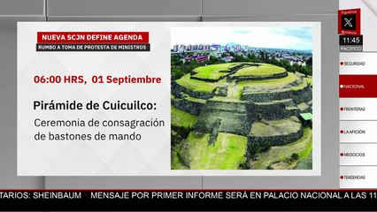 SCJN prepara agenda para ceremonia de toma de protesta de nuevos ministros