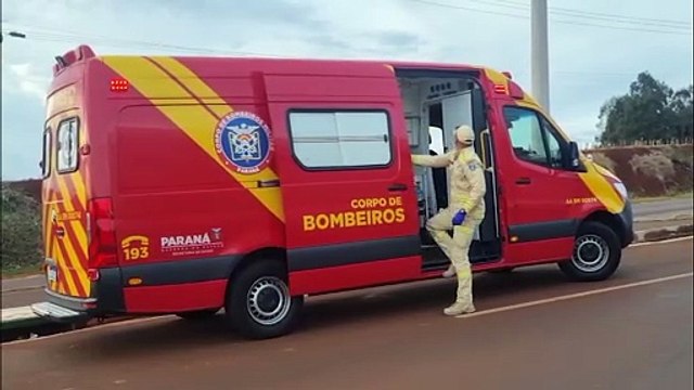 Gestante sofre acidente de moto na Avenida Piquiri