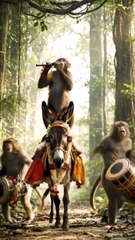 monkey dhol dance #ai #monkey #dance