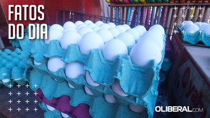 Comerciantes comentam sobre a queda do preço do ovo, em Belém