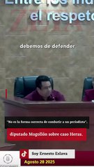 "No es la forma correcta de combatir a un periodista", diputado Mogollón sobre caso Heras.