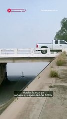 🌧️ Así luce la presa Peña del Águila, que ya supera su capacidad tras las recientes lluvias 💧⚠️