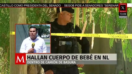 Encuentran cadáver de bebé dentro de camión de basura en Escobedo