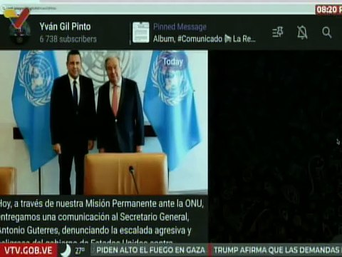 Venezuela denuncia ante la ONU la agresión militar de los Estados Unidos