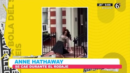 Anne Hathaway sufrió una caída en el rodaje de El diablo viste a la moda 2