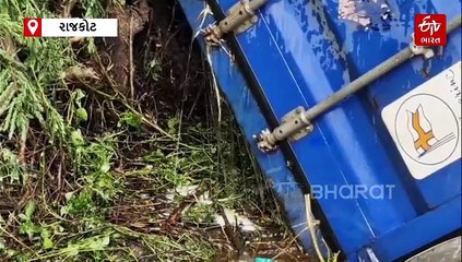 રાજકોટના જેતપુર પાસે તેલ ભરેલું કન્ટેનર પલટ્યું, હાથમાં જે આવ્યું તે પાત્ર લઈને તેલ ભરવા પહોંચ્યા લોકો