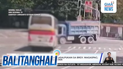 Dump truck at bus, nagkasalpukan sa Brgy. Magaspac; 5 pasahero ng bus, sugatan | Balitanghali