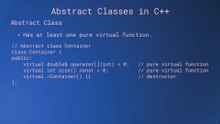 Abstract Classes in C++