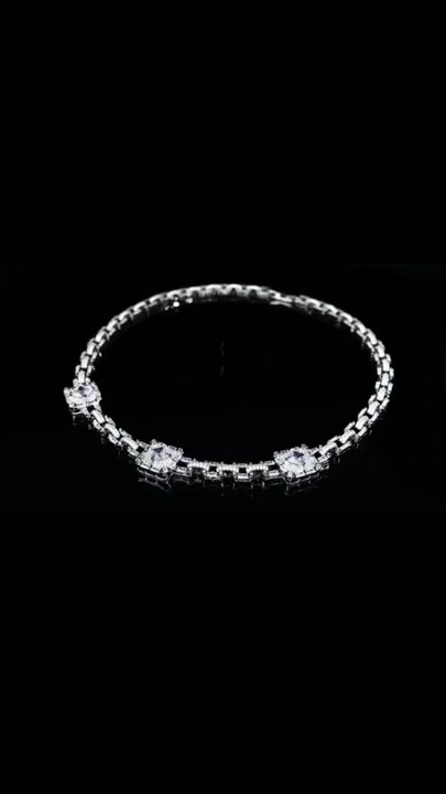 奢华公主方形锆石项链派对结婚水晶首饰套装配饰，Luxury Princess Cut Cubic Zircon Necklace Party Wed Crystal Jewelry Set Accessories