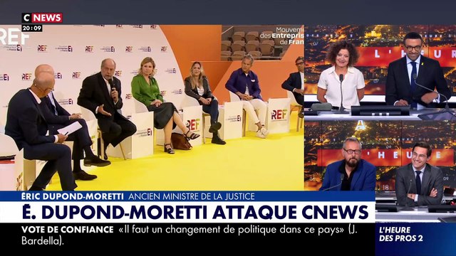 La riposte cinglante de Pascal Praud à Éric Dupond-Moretti qui, une fois de plus, s'en prend à Cnews : Qu’il vienne ici au lieu de parler fort à l’extérieur sans contradiction !