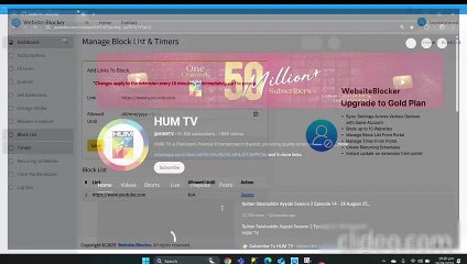 Website-Blocker Cloud Portal, Blocklist Demo
