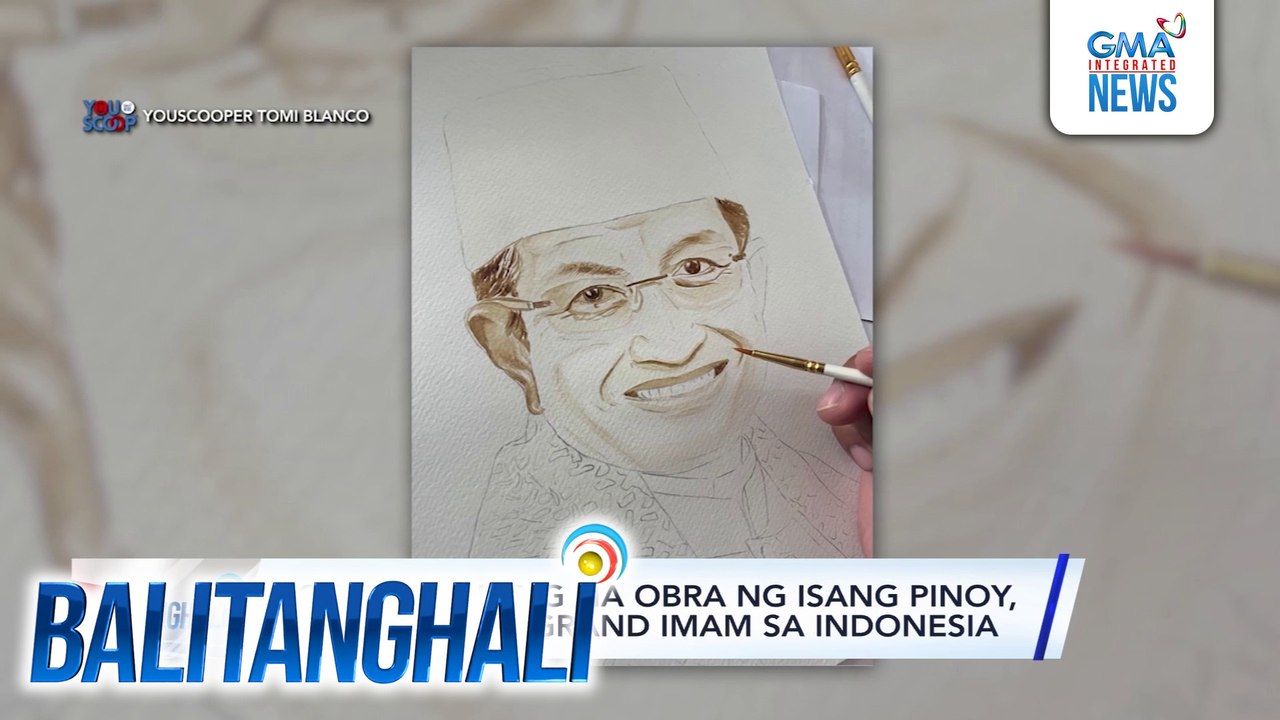 Coffee painting na obra ng isang Pinoy, inihandog sa Grand Imam sa Indonesia | Balitanghali