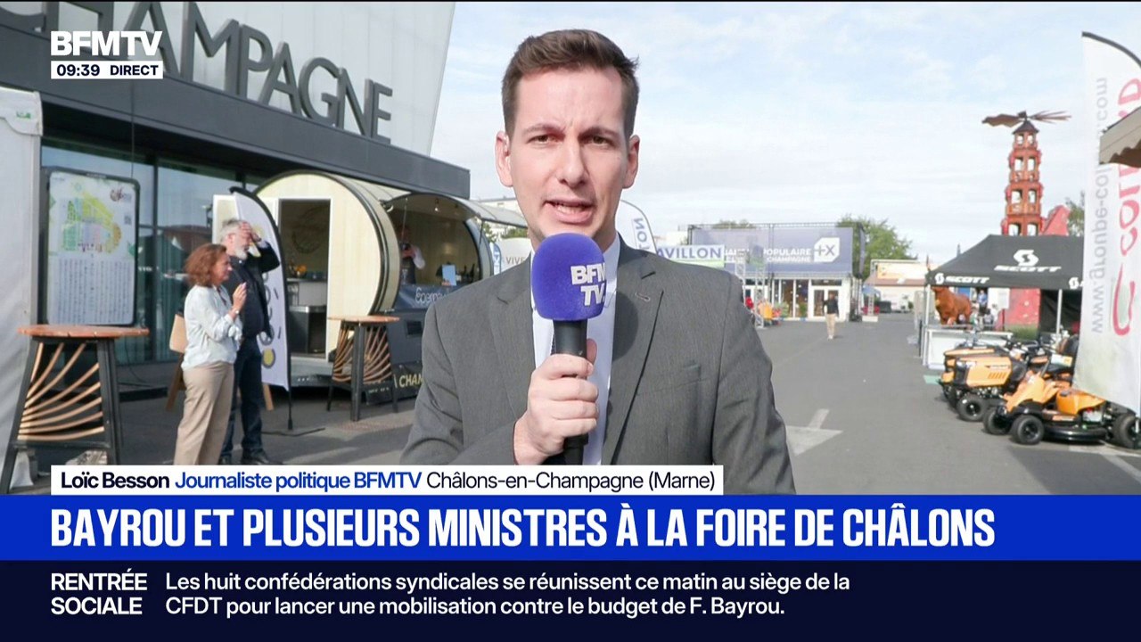 François Bayrou est arrivé à la foire de Châlons-en-Champagne avec plusieurs ministres