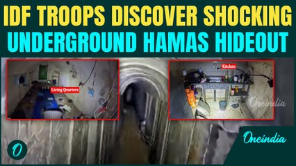 HAMAS FIGHTER'S Underground Lavish Kitchen and Toilets: IDF Exposes Al-Qassam Tunnel Mansion