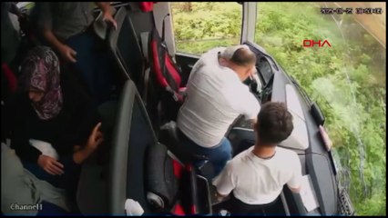 Samsun'da 2 kişinin hayatını kaybettiği otobüs kazasından yeni görüntüler