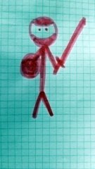 Ninja rosa guerriero disegno  personaggi
