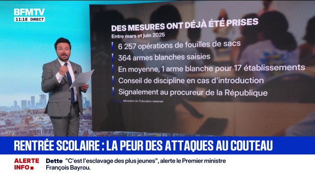 LES ÉCLAIREURS - Attaques au couteau: quelles sont les mesures mises en place par les établissements scolaires?
